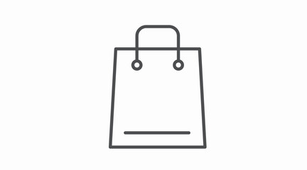 Clean black and white vector shopping bag icon, perfect for online stores, retail branding, e‑commerce platforms, and UI/UX design. This minimalist, scalable symbol works seamlessly for apps, websites