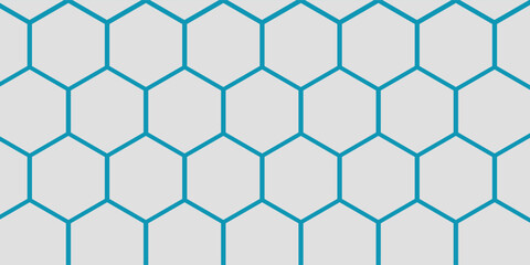 Fototapeta premium White 3d hexagonal technology vector abstract background. Blue bright energy flashes under hexagon in modern technology futuristic background vector illustration. White honeycomb texture grid.