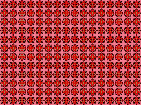 A repeating abstract geometric pattern featuring an arrangement of abstract geometric shapes. Print design for wallpaper, textiles, fabrics, and backdrops.