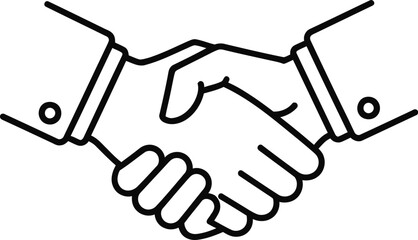Obraz premium Handshake icon symbolizing partnership and agreement
