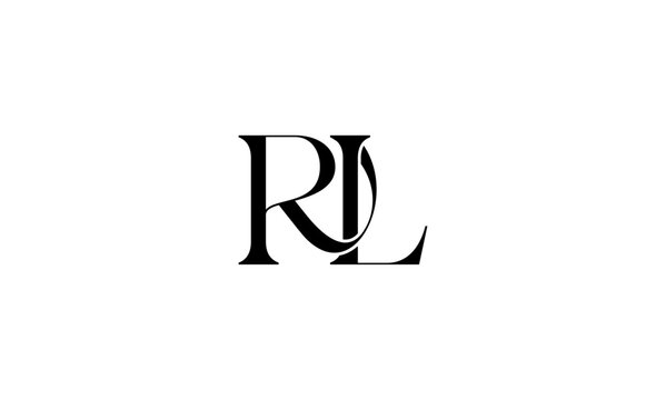 RL initial letter logo or RL monogram