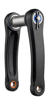 Steel crank arm pair with cotter pin attachment.
