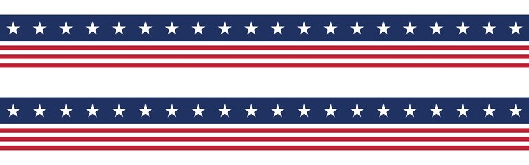 American flag star striped border clipart usa stars and stripes red blue white frame on transparent background for happy 4th of july independence day and design element © aimthy stock