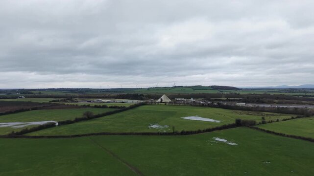 Aerial View of Galmoy Mines Industrial Site in County Kilkenny, Ireland &ndash; 4K 60fps Drone Footage