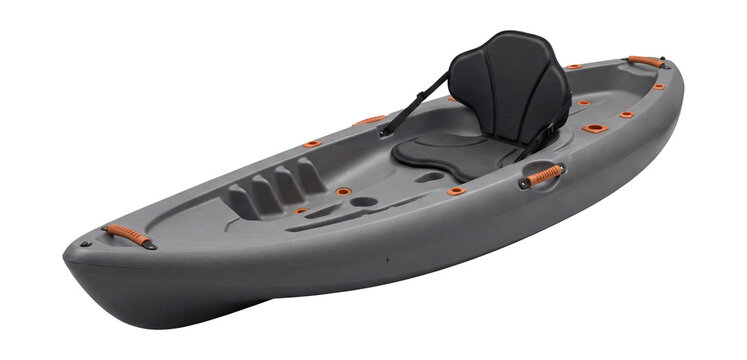 Sit-on-top plastic kayak with scupper holes.