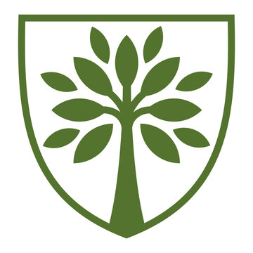 Minimal Tree Shield Logo for Eco Protection