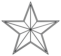 Obraz premium Geometric Star Outline