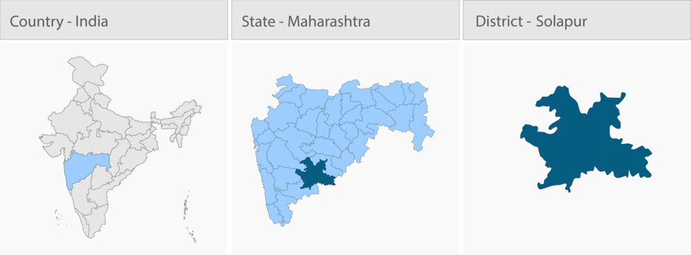 Solapur_Map_Vector detailed map illustration graphic for educational reference, geographic visualization, design layouts, presentations, digital media
