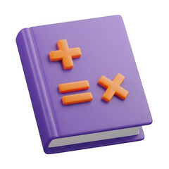 Fototapeta premium Purple book with mathematical symbols