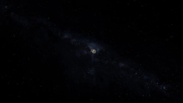 Journey from Earth to planet Pluto  animation