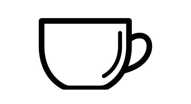 Minimalist coffee cup illustration