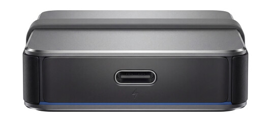 Miniature voltage converter with single USB-C port and slim profile.