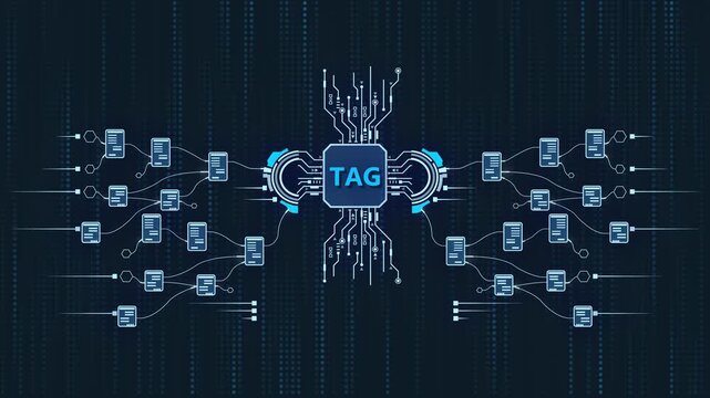 Digital Tagging System Circuit Board with Mobile Devices Connected technology data management