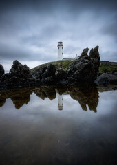 View Stark White Lighthouse Standing