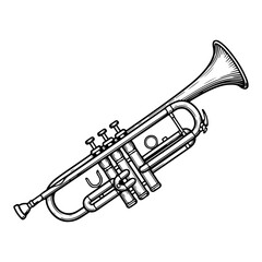 Obraz premium Band Instruments Vector Set, Musical Instruments Collection, Orchestra Band Music Tools, Brass Woodwind Drum Guitar, Flat Illustration Clipart, Isolated on White Background, Music Instrument Bundle