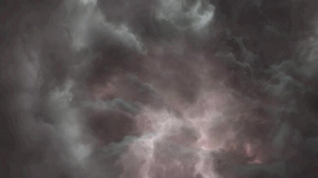 Dark Cloudy Sky with Lightning Storm.