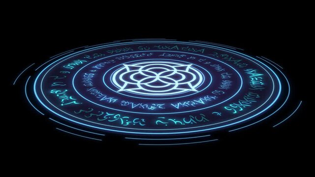 Magic Portal Energy Ring Blue Loop &ndash; Overlay Graphic Element
