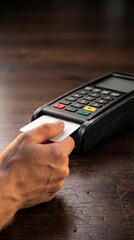 hand with calculator