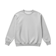 Fototapeta premium Light grey sweatshirt isolated on transparent background