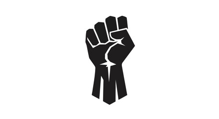 Obraz premium Raised fist symbol of resistance and solidarity