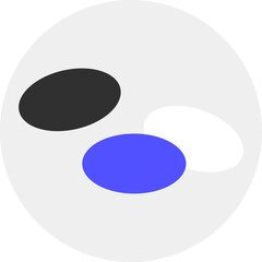 Minimalist Abstract Composition with Ovals