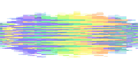 Fototapeta premium Abstract colorful glitch effect background with horizontal lines and pastel color palette, modern digital art illustration