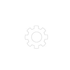 Fototapeta premium Settings gear line icon, minimal outline vector