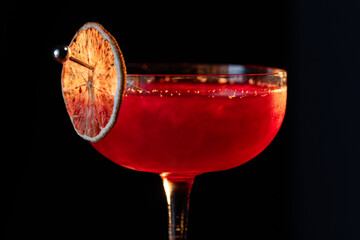 Beautiful texture on a cosmopolitan using reg edible glitter and and a dehydrated lime wheel