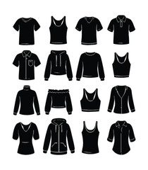 vector illustration of clothes for women