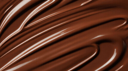 Naklejka premium Liquid chocolate swirls background with silky texture and rich brown tones for desserts