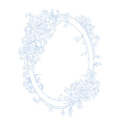 Elegant wedding wreath with flowers and leaves. Illustration