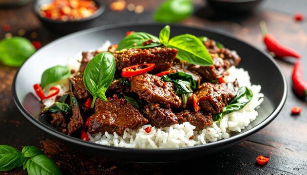 Thail&auml;ndisches Rindfleisch mit Basilikum