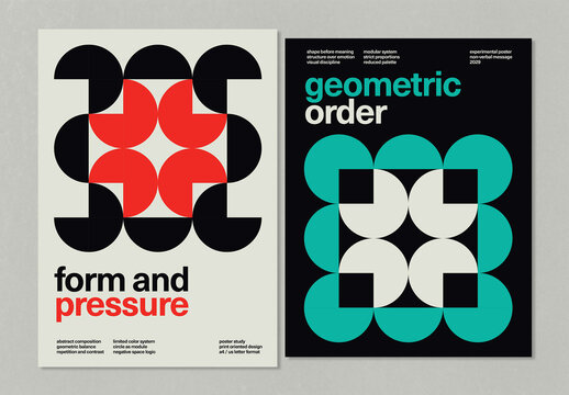 Minimalist Constructivist Graphic Poster Layout