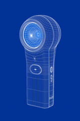 3D wire-frame model of 360 degree camera