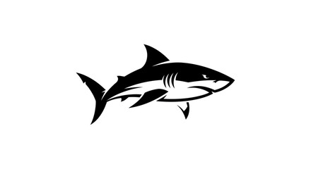 Obraz premium Shark silhouette vector illustration