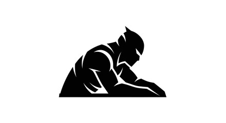 Obraz premium Silhouette figure in action