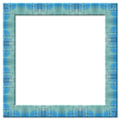 Decorative blue and teal square textured frame