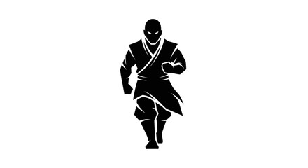 Silhouette of martial artist in motion © Kagura