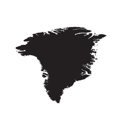 Greenland silhouette map country symbol sign icon vector