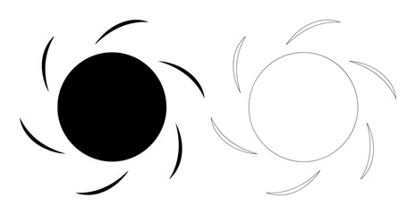 Abstract representation of a black hole and a white hole in space © tanbirmiah