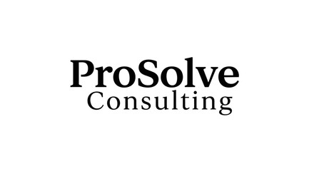 Obraz premium ProSolve Consulting company logo on white background.