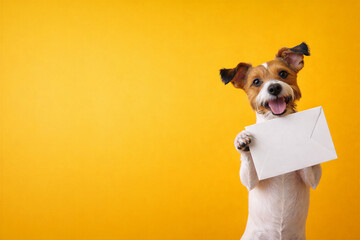 Happy Dog Delivering A Heartfelt Message
