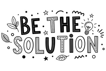 Naklejka premium Inspirational hand-drawn typography with motivational quote and decorative elements