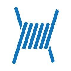 Barbed Wire Vector Icon.