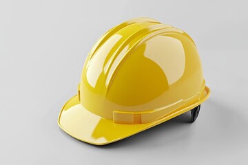 Fototapeta premium Construction helmet mockup design on gray background for safety equipment display and marketing purposes