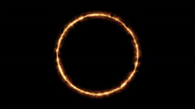 iery frame of fire and burning hot flames. An realistic inferno themed rectangle picture frame or border of roaring flames with a plain black background 4K animation