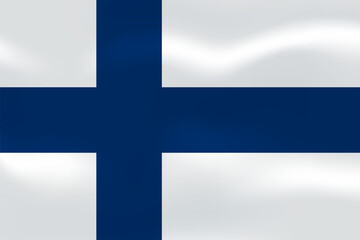 Finland flag with wavy silk effect. Vector flag symbolizing national pride, identity, heritage, patriotism and authority