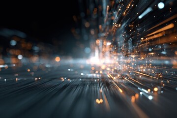 Digital transformation concept showing a transition into abstract digital elements.