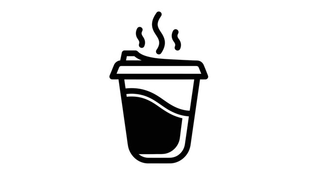 Steaming coffee cup graphic