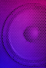 Sound Speaker grill texture. Neon color tone